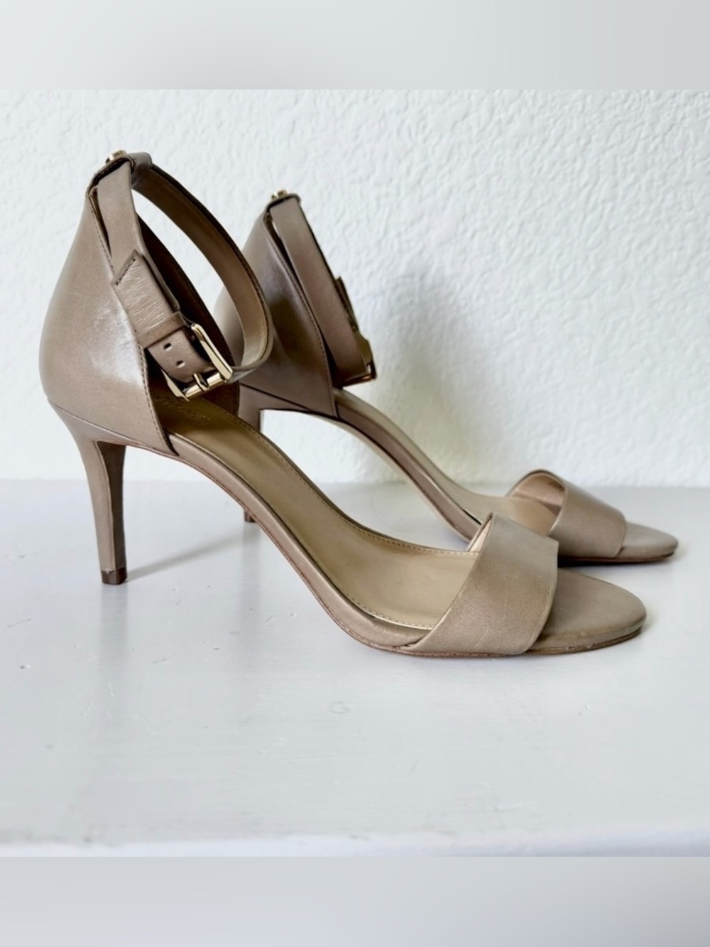 MICHAEL Michael Kors Nude Ankle-Strap Heels • Size 8.5